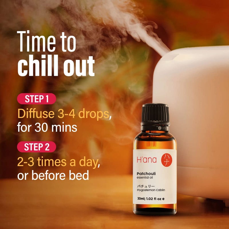 hana H'ana Patchouli Essential Oil - 1.02 Fl Oz - for Hair, Skin, Diffuser, Aromatherapy, DIY Candle & Soap Making - Image 3